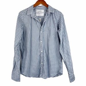 Frank & Eileen Barry Blue Gingham Button Up Shirt